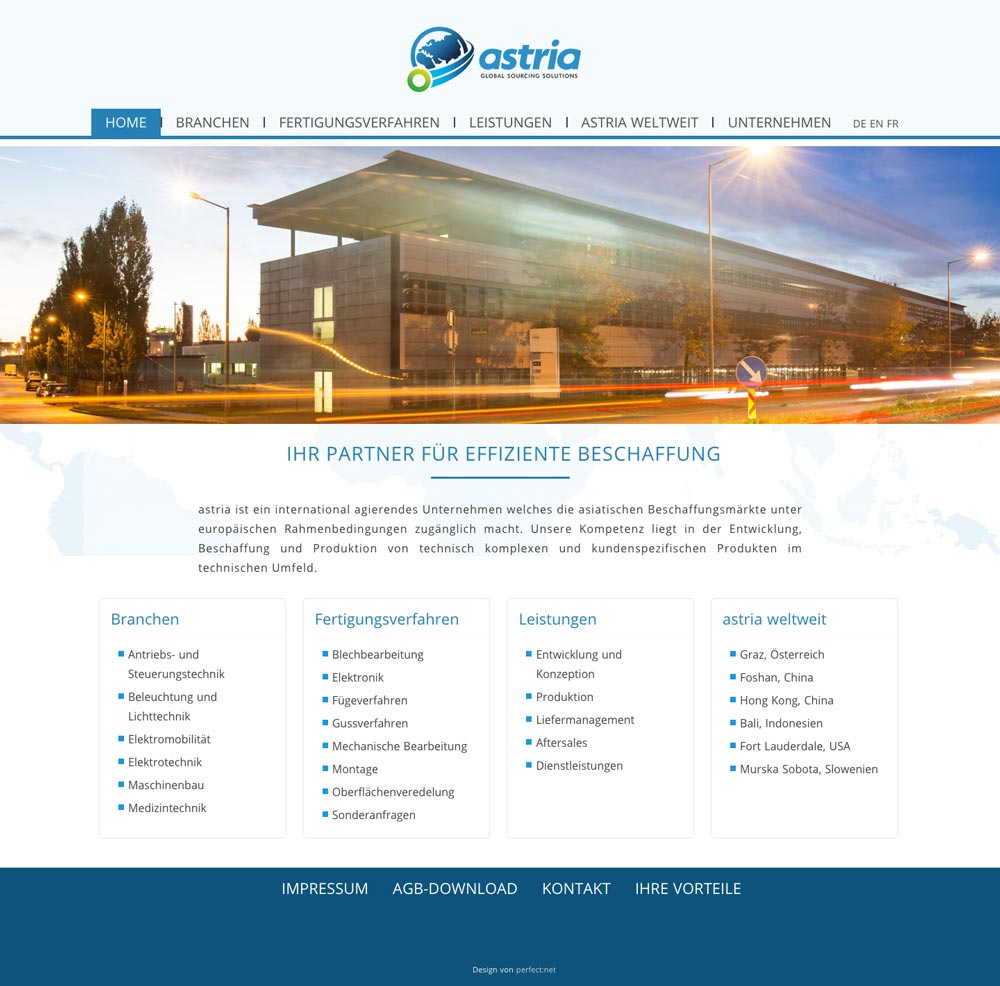 screenshot astria-sourcing.com